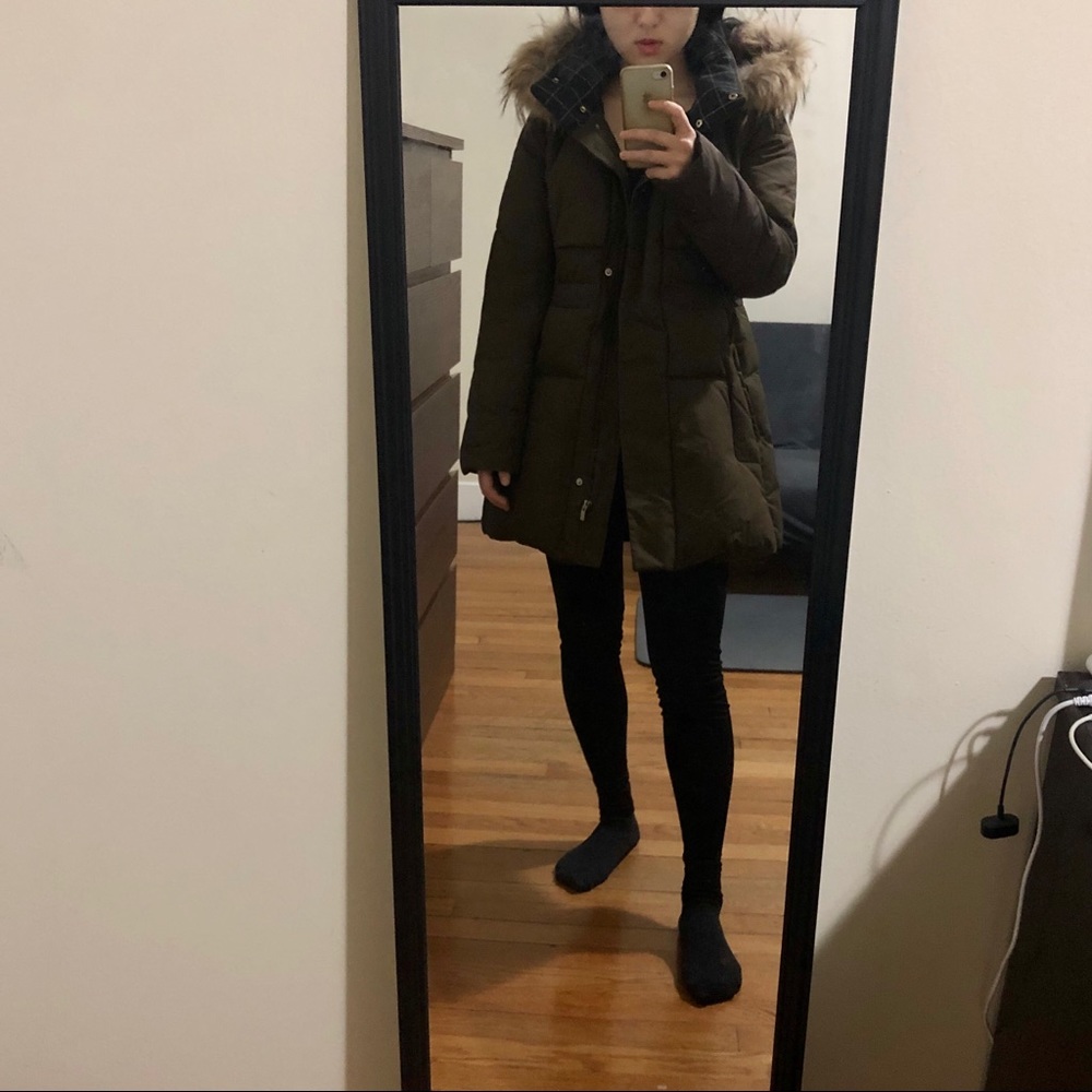 Down coat in Khaki